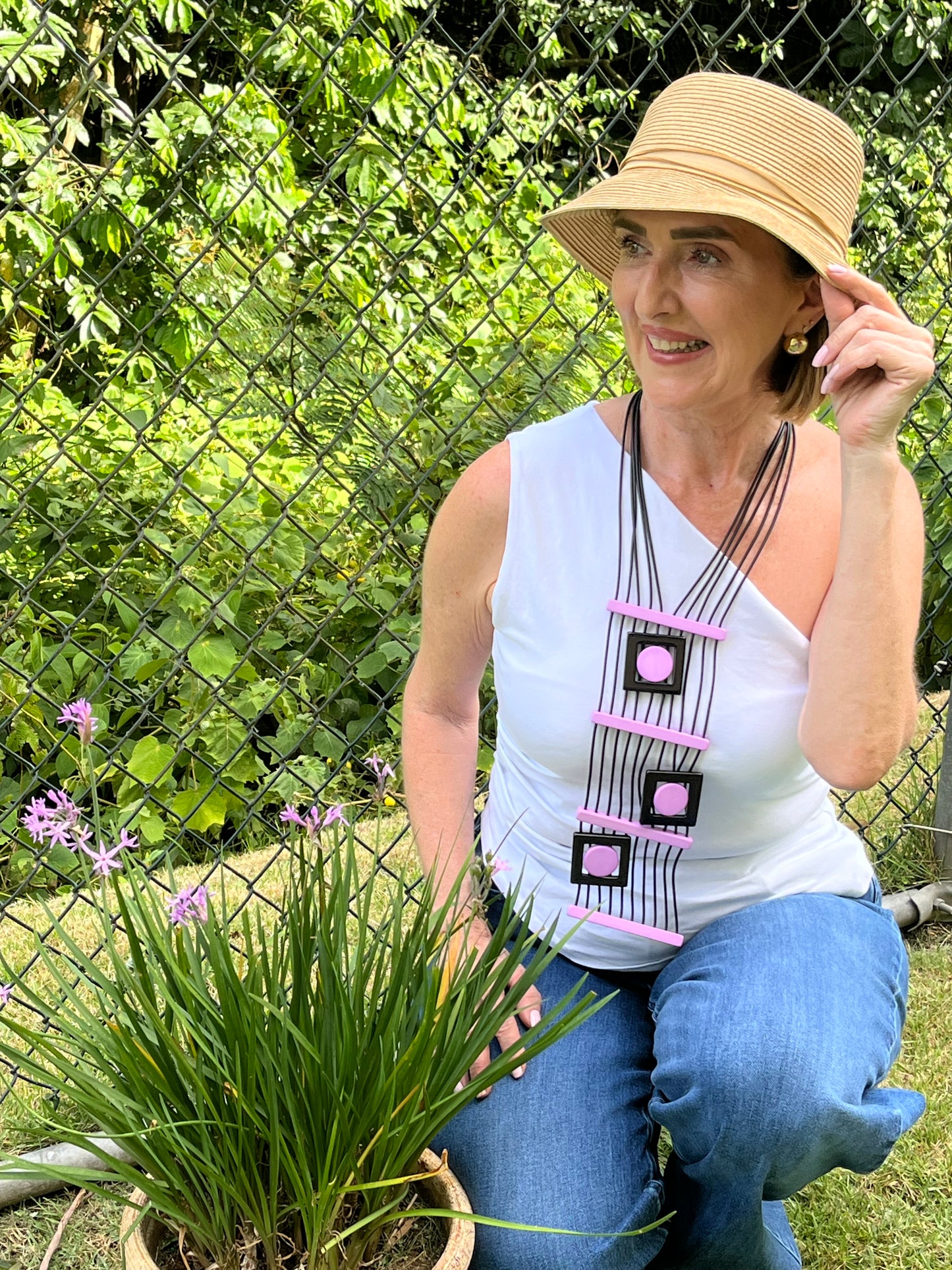 EM Pica Lilac and Black Necklace
