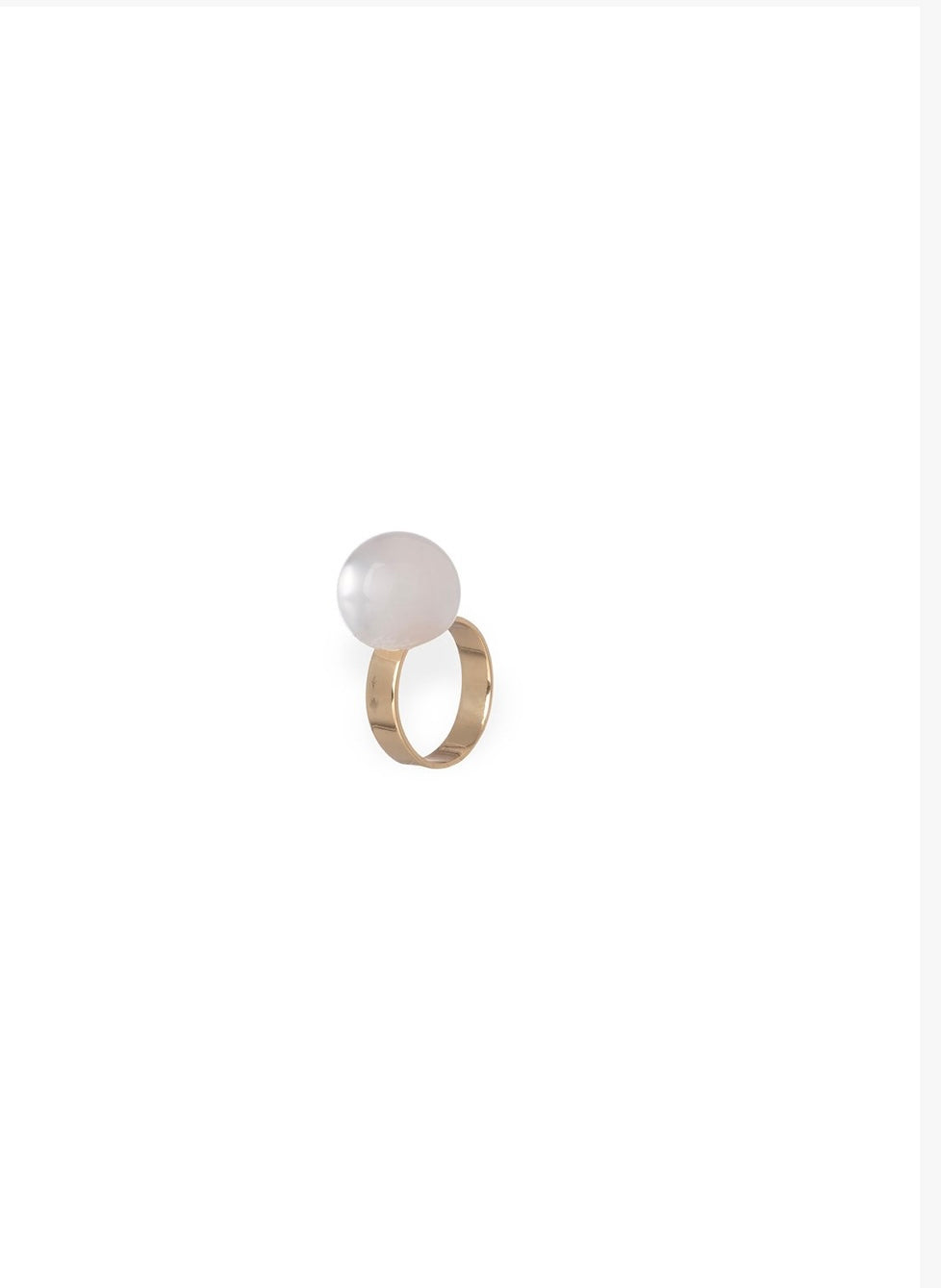 Antura Mini Balloon Ring - White Pearly