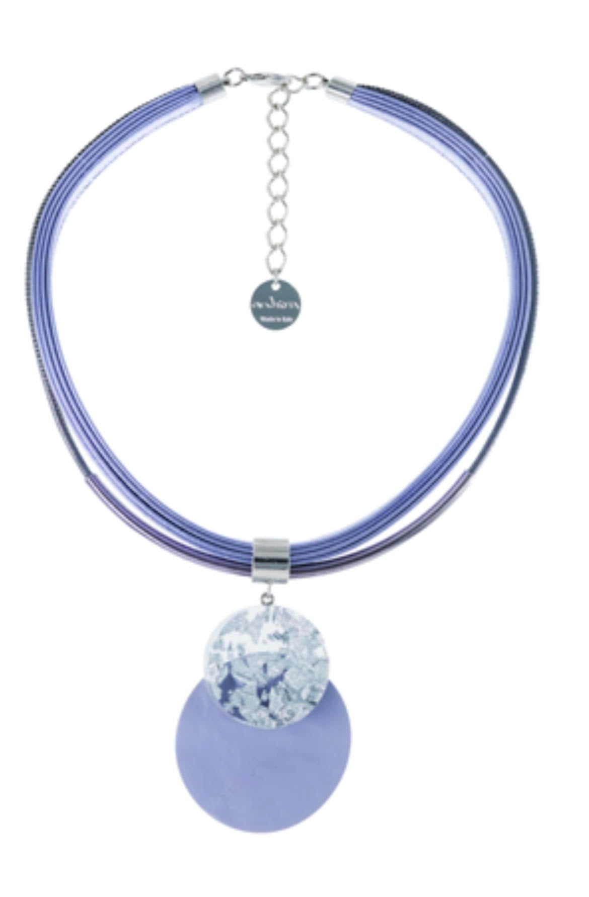 Antura Metallic Leather Necklace