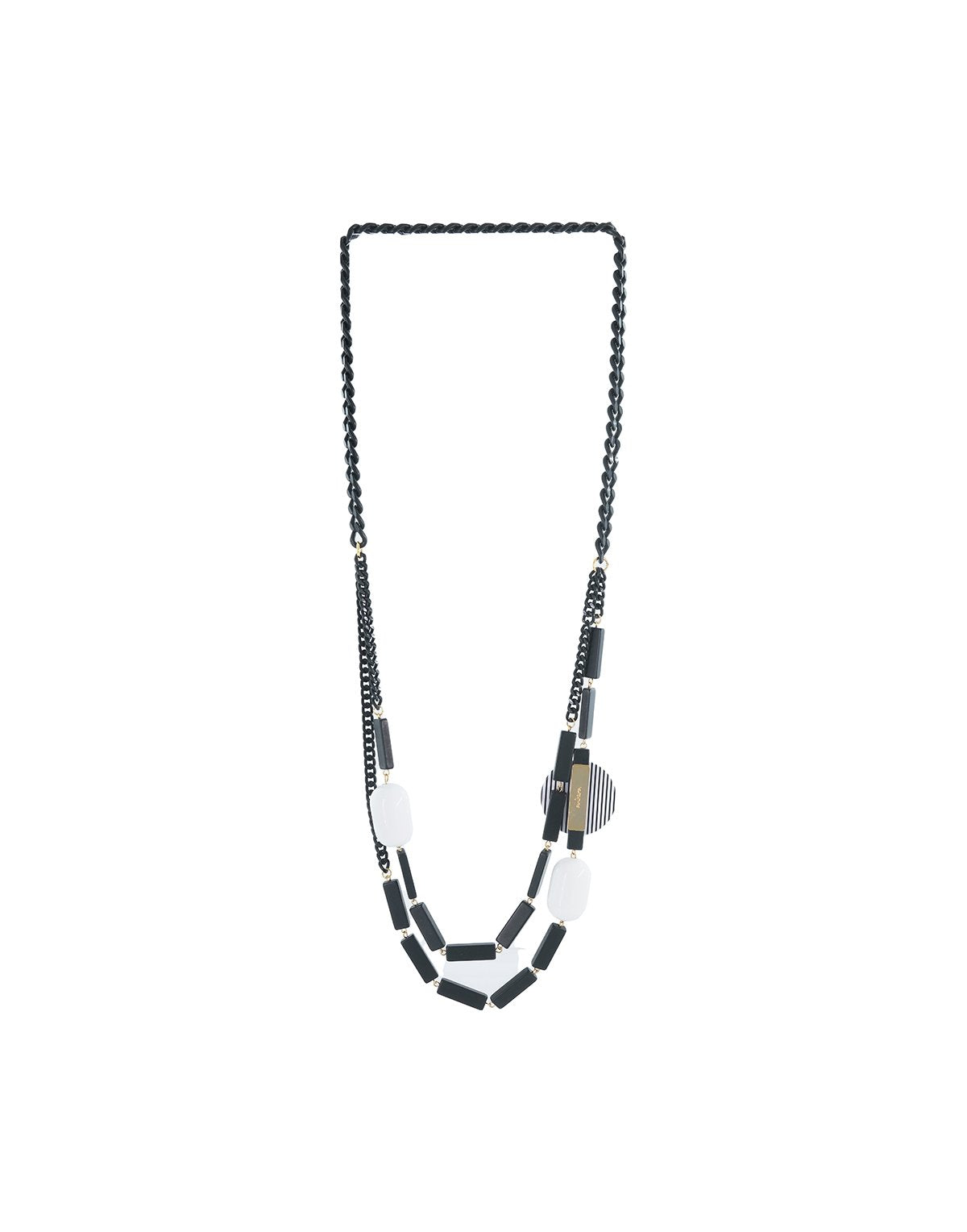 Antura Fancy Stripe Long Necklace