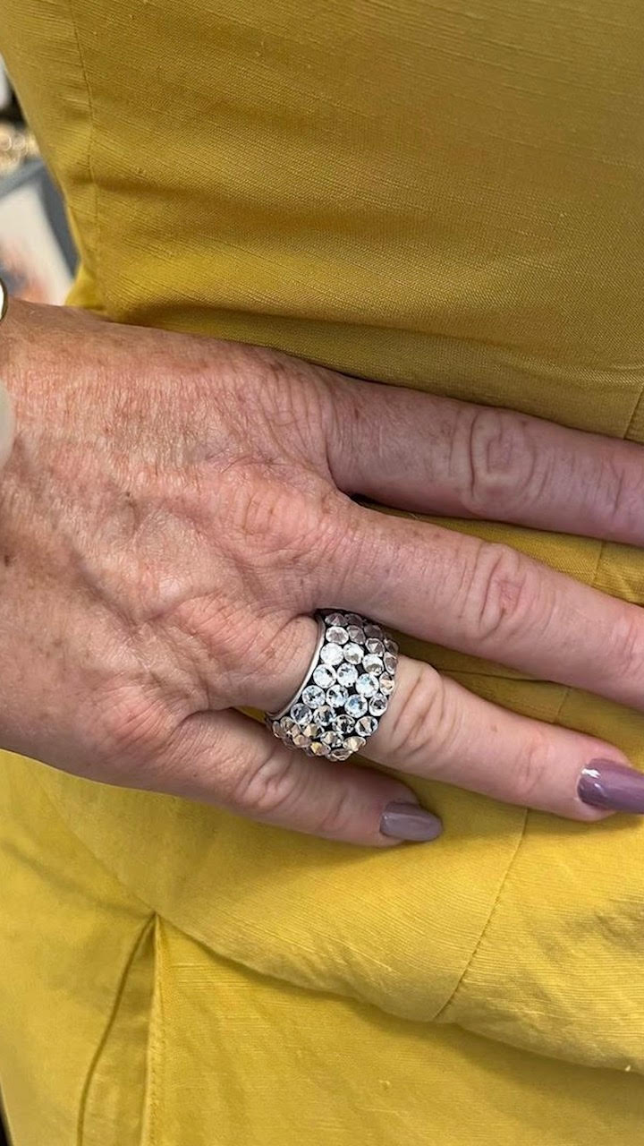 BE Rhinestone Ring