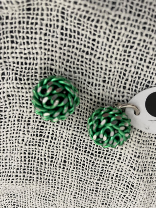 BE Green Chain Earrings