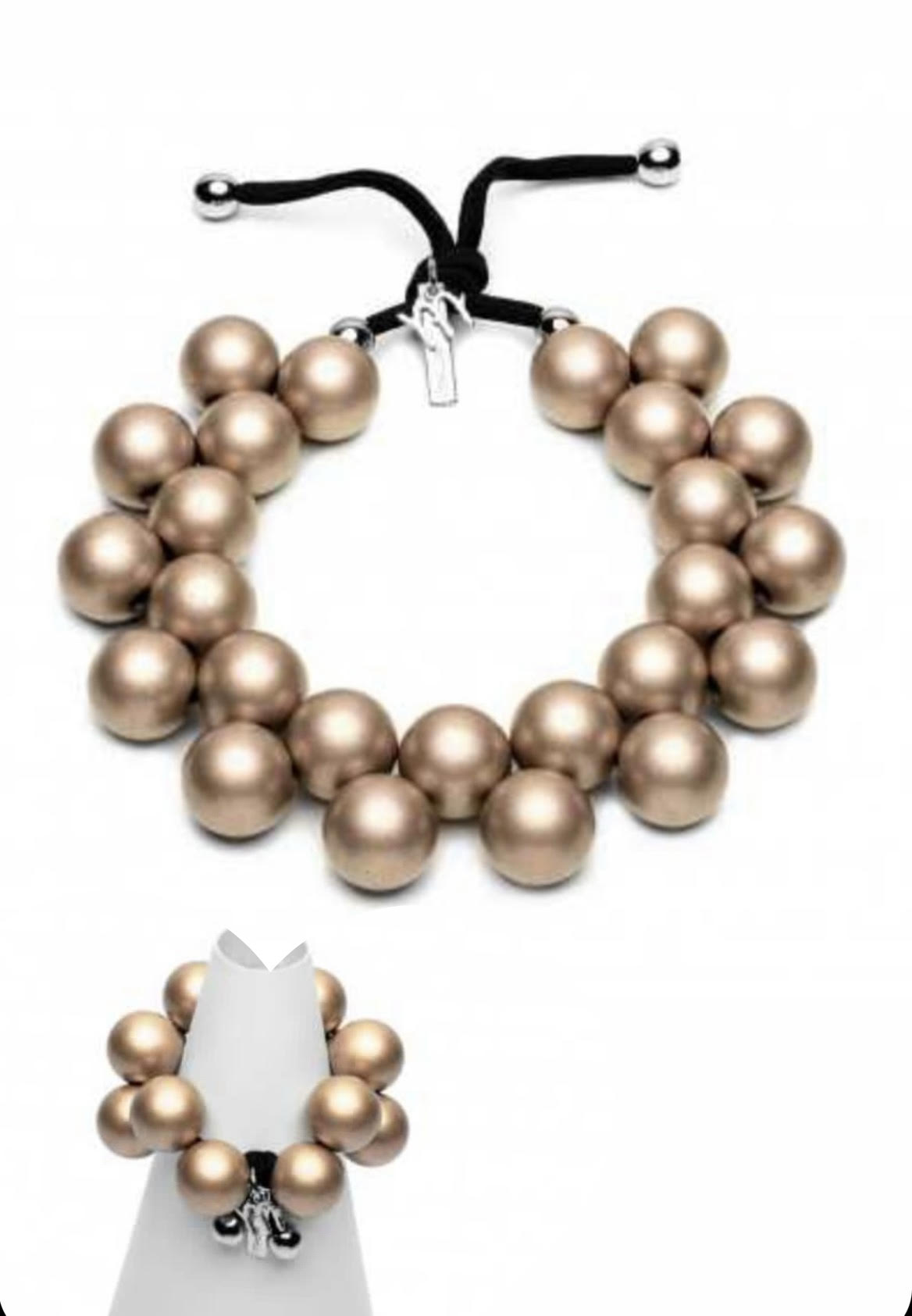 Ballsmania Metallic Matte Necklace Set