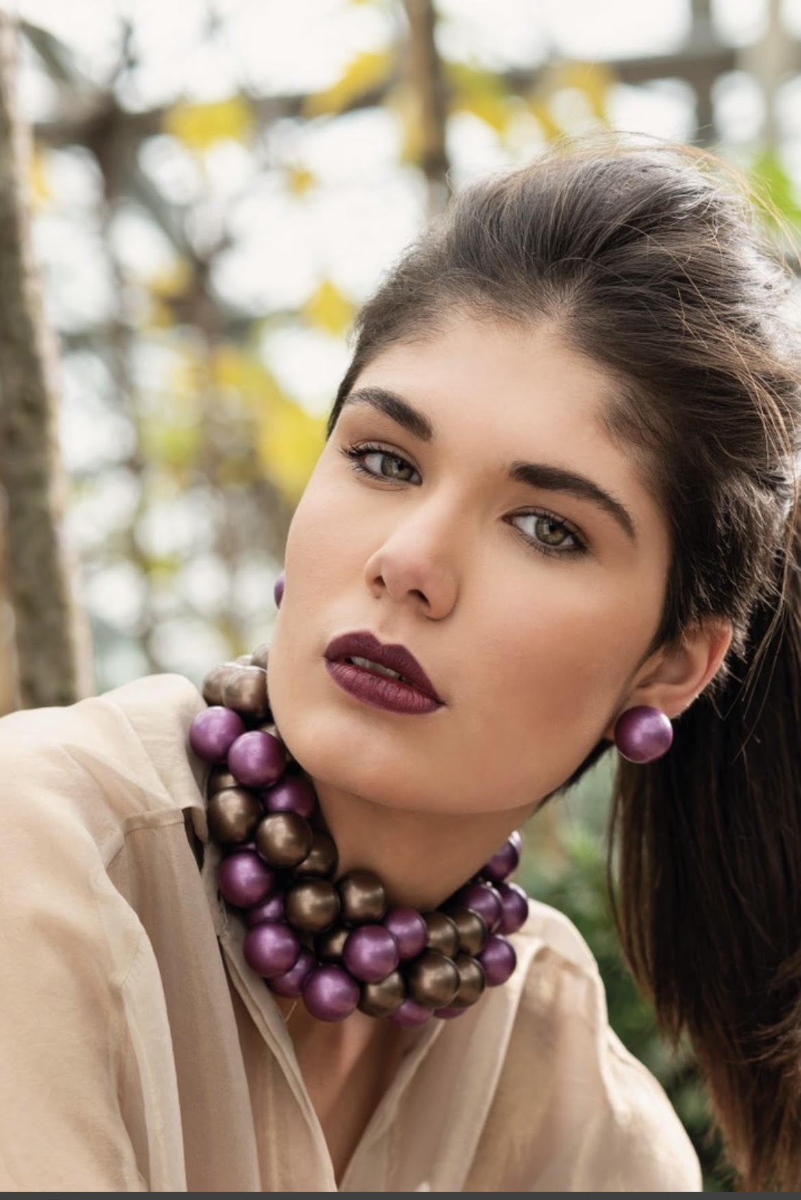 Ballsmania Metallic Matte Necklace Set