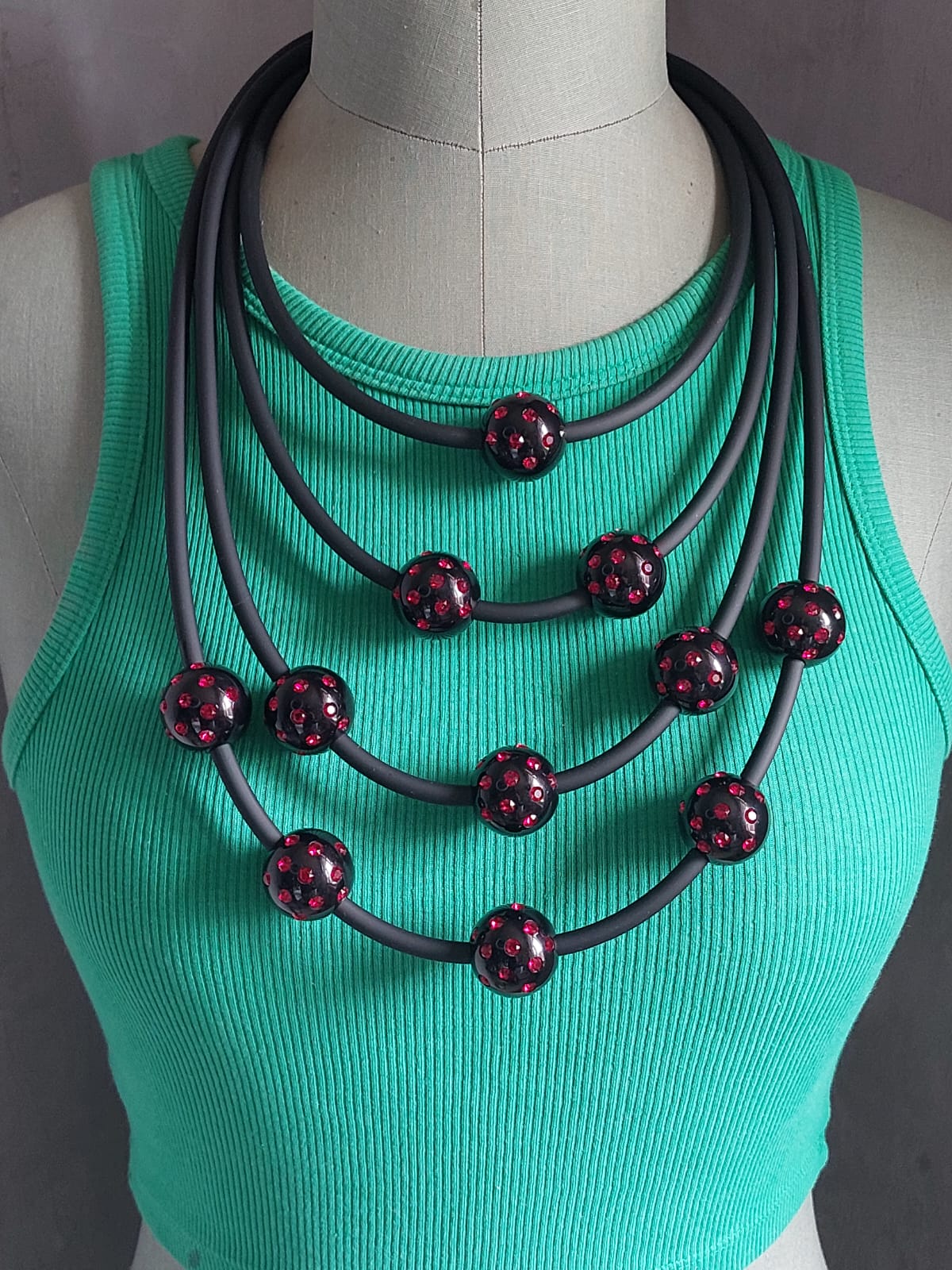 EM Noodles Swaroski Necklace