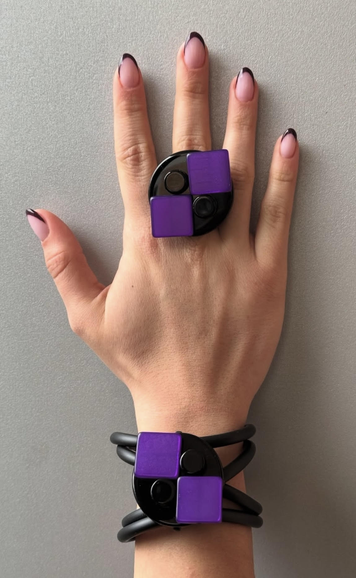 EM Purple Rain Cuff and Ring Set