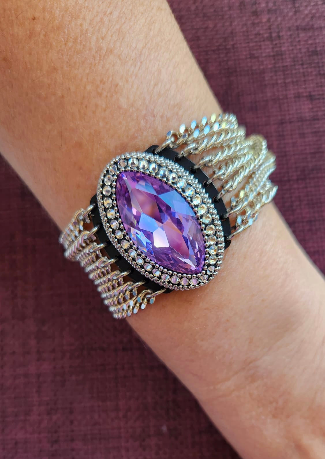 BE Swaroski Multi Chain Bracelet