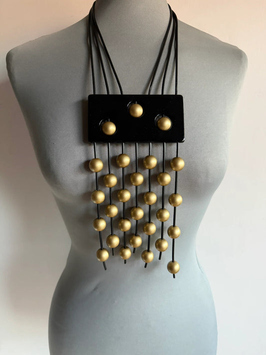 EM Mickey Gold Matte Necklace