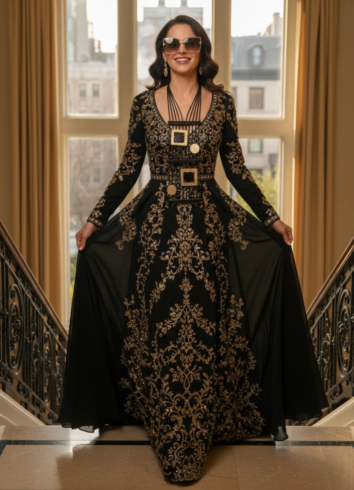 EM Gold And Black Pica Necklace