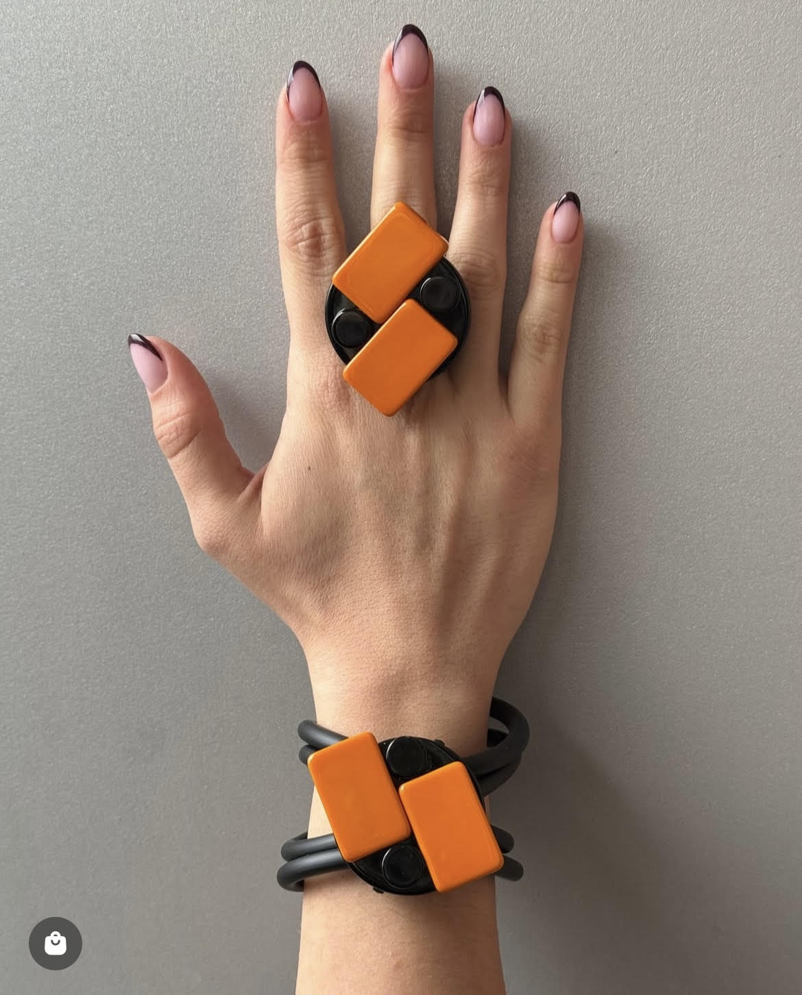 EM Tic Tac Ring and Bracelet Set