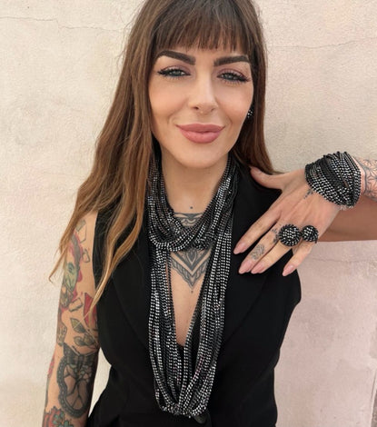 BE Black Multi-Strand Bracelet