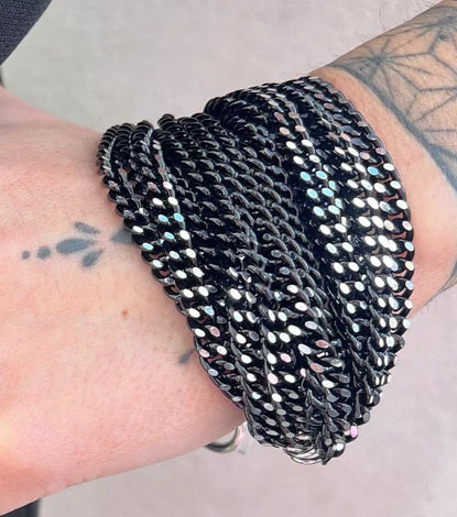 BE Black Multi-Strand Bracelet