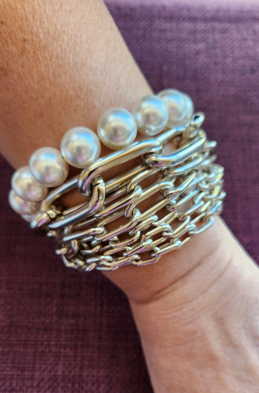 BE Chain and Pearl Bracelet